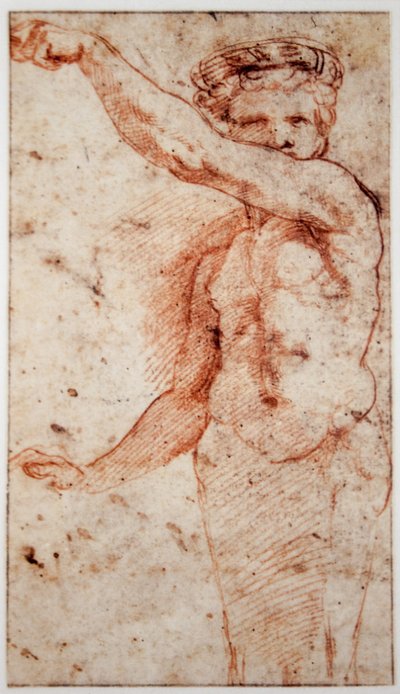 Hermes mit erhobenem linken Arm, rechter Arm gesenkt von Raffaello Sanzio Raphael